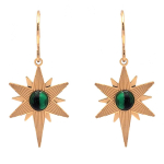 Les Tr&eacute;sors De Lily [Q5068] &ndash; terasest disaink&otilde;rvar&otilde;ngad 'Une Etoile est N&eacute;e' kuldsed rohelised - 20x15 mm roheline