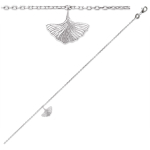 Les Tr&eacute;sors De Lily [Q8441] &ndash; h&otilde;bedane jalav&otilde;ru 'Ginkgo Biloba' h&otilde;bedane (roodiumiga kaetud) &ndash; 25 cm 13x10 mm h&otilde;be