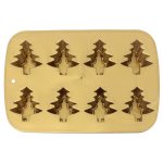 Les Tr&eacute;sors De Lily [Q4397] &ndash; Kuldne 'Kuusepuud' silikoonvorm - 26x17x3 cm (8 kuusepuud) kuld