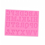 Suur inglise t&auml;hestikuga vedel silikoonvorm Art font letter silikoonvorm roosa