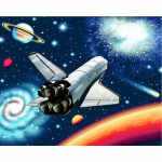 5D Teemantmaal Teemantmosaiiktikandid Kosmoses&uuml;stiku ristpistes 20X30CM