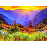 Teemanttikandid Looduse p&auml;ikeset&otilde;usu maastik Teemantmaal Ristpistes m&auml;epilt 20X30CM