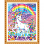 5D Teemanttikandid V&auml;rviline &Uuml;kssarvik Teemantmaal Ristpistes T&auml;is&uuml;mmargune kivide dekoor 20X30CM