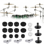 21 tk Jazz Drum taldrikute vildipadjade osade komplektid taldriku varrukate, tiibmutrite, seibide ja villase vildipadjadega