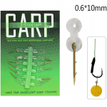 12 TK S&ouml;&ouml;dakarp karpkala &otilde;ngekonks s&ouml;&ouml;t Boilies Pin with Corn Ronnie Hair Rig 0.6*10mm