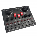 V8S Live Streaming Heli Adapter Telefon S&uuml;learvuti Mikrofon Multifunktsionaalne K&otilde;rge helikvaliteet must