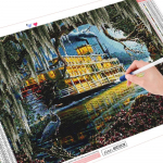 T&auml;isruudu puur Teemantv&auml;rvimine Paadi lumestseen K&auml;sit&ouml;&ouml; m&uuml;&uuml;k Teemanttikandid, maastik Rhinestone'i komplekt Seinakunst Full Round (20X30CM)