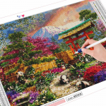 5D Teemantmaal, T&auml;ispuurimine &uuml;mmargune/ruudukujuline maastik Teemanttikandid Loom Panda Pildid Rhinestones Mosaiik Seinakunst Full Round (20X30CM)