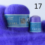50+20g/komplekt Mink ka&scaron;miirl&otilde;ng Long Plush kardigan salli jaoks Sobiv k&auml;sitsi kudumiseks niit 17