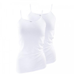 100% puuvillane rihm Camisole &ndash; 2 tk 40/42 valge