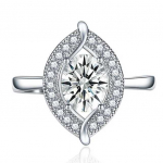 SACE GEMS Klassikaline vasesulamist tsirkoonist s&otilde;rmus Naiste ehted Pulmalubaduse peokingitus open roosa