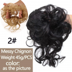 LUPU blondid mustad juuksepaelad sassis lokkis Chignon bun s&uuml;nteetilised scrunchied v&otilde;ltsjuuksed naistele s&uuml;nteetilised juuksepikendused 1PC