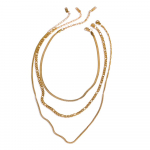 Eetit roostevabast terasest ketiga kihiline kaelakee naistele kullast kaelakee kuld