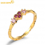 SACE GEMS Klassikaline vasesulamist tsirkoonist s&otilde;rmus Naiste ehted Pulmalubaduse peokingitus 6