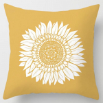 Kaasaegne lihtne kollase lilleline padjap&uuml;&uuml;r Kodu Diivan Padi padja kate Nimmepadjap&uuml;&uuml;r Padjap&uuml;&uuml;r Padjapadja nimme ilma Padja s&uuml;damikuta 45*45cm 45x45cm
