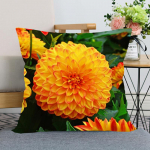 Dahlia lilledega padjap&uuml;&uuml;r Magamistoa Kodukontor Dekoratiivne padjap&uuml;&uuml;r Ruudukujuline Pehme Padjap&uuml;&uuml;r 50x50cm