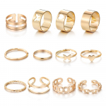 Trendikas kullav&auml;rvi liblikas armastus s&uuml;damest metallist s&otilde;rmuste komplekt, isikup&auml;ra, lihtsad punk-geomeetrilised naiste ehted 12pcs kuld