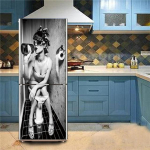 Lillelind 3D kleebis k&uuml;lmkapile veekindel k&ouml;&ouml;gi tapeet m&ouml;&ouml;bli kaunistus plakat ukse seinamaal k&uuml;lmkapi kaane kleebised 40x120cm 16x47inch