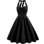 Seksikas retropunane t&auml;piline kleit Audrey Hepburn Vintage p&auml;itsetega kleit 50ndate 60ndate gooti stiilis Pin Up Rockabilly kleit, suures suuruses r&uuml;&uuml; XL