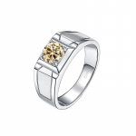 BagueRingen meeste 925 sterlingh&otilde;bedast s&otilde;rmuse imitatsiooniga 1-karaadine D-COLOR Moissanite teemant-ehete luksuslikud s&otilde;rmused suurus 7-12 9 &scaron;ampanjav&auml;rvi