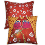 Laurel Burch [A2668] &ndash; disainpadi  Laurel Burch  oranž (kassid) - 45x45 cm oranž
