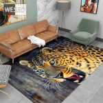 Moodne leopardimustriline vaip p&otilde;randal 3D loomade tr&uuml;kitud suur vaip elutuba pehme k&auml;sn Vannitoa matt Absorbeerib libisemisvastast 160x200cm 1pcs