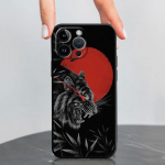 Tpu pehme &uuml;mbris telefonile Iphone 8 Plus 7 6s 13 Pro Xr 12 Mini 11 Xs X 14 Pro Max Se kaitseraua &uuml;mbrised mood Hiina Tiger Dragon Cover iPhone 6Plus(6SPlus)