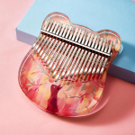 Thumb qin Kalimba 17-21 tooni akr&uuml;&uuml;lmaalitud s&otilde;rmeinstrument 17 key punane