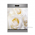 Lotus White Rose K&ouml;&ouml;k n&otilde;udepesumasina uksekleebis Kodum&ouml;&ouml;bel Renoveerimine Veekindel vin&uuml;&uuml;ltapeet Buddha lilletoa sisustus 45X82cm 18X32inch