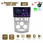 Android Renault Logan I 2004-2009 jaoks koos nupunupuga auto CarPlay raadio video multimeedia GPS-m&auml;ngija 2+32 GB 2+32GB