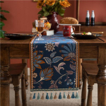 Jacquard laud lipp lille kontrastsus v&auml;rvi s&ouml;&ouml;gilaud kangas kunstifestival Teelaud voodi lipp telerikapp Kvaliteetne 35x120cm