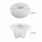 1 TK/KOMPLEKT DIY Lotus Bracket kipsist tilgavorm K&auml;sitsi valmistatud kipsist ehete hoiustamisvorm lillekujuline kandikuvorm valge