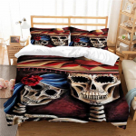3D musta pealuupea mustriga voodipesu &uuml;he kaheinimesevoodi t&auml;issuuruses spetsiaalse pealuupea printimisega padjap&uuml;&uuml;r ja tekikate 2 v&otilde;i 3 mugav kodukaunistus UK Single 135x200cm