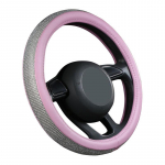 Naiste Crystal Rhinestone auto nahast rooliratta katted rooliratta katte autotarvikud 38cm roosa