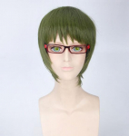 30 cm l&uuml;hike parukas Anime tasuta! Ryugazaki Rei Cosplay kost&uuml;&uuml;m, kuumakindlad s&uuml;nteetilised juuksed meeste naiste parukad ( Prille pole ) 30CM Only Wig roheline