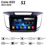Hyundai Creta IX25 2015-2018 jaoks 10  Androidi autostereo raadio multimeediumipleier, 2 dini DVD k&otilde;larid peakomplekti heli WIFI 1+16 GB