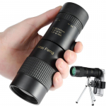 V&otilde;imas 8-40x40 suure suumiga monokulaarne professionaalne teleskoop, kaasaskantav telkimiseks Lll &ouml;&ouml;n&auml;gemisbinoklid HD must