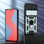 KEYSION p&otilde;rutuskindel soomus&uuml;mbris Realme 11 Pro 5G liugkaamera objektiivi kaitser&otilde;nga aluse telefoni kate OPPO Realme 11 Pro+5G jaoks for Realme 11 punane