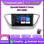8-tolline Wifi 2Din Android-autoraadio multimeediumivideopleier Hyundai Solaris 2 Verna 2017-2020 jaoks koos nupunupuga GPS 1+32GB 1+32GB