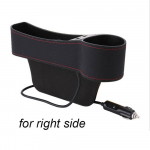 Kahe USB-laadija Pu-nahast multifunktsionaalne auto hoiukarbi istmevahe t&auml;itevahend koos tassiriiuli sisekujundusega 1 pc for right side must