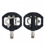 Maantee m&auml;giratta lukupedaal dualuse iselukustuv pedaali pedaal, mis &uuml;hildub SHIMANO SPD lukuga must