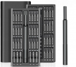 QUK 63-&uuml;hes t&auml;ppismagnetkruvikeerajate komplekt &ndash; kruvikeeraja otsikud koos Torx-, kuuskant- ja mobiiltelefonide remondit&ouml;&ouml;riistadega kruvikeerajakomplekti jaoks must