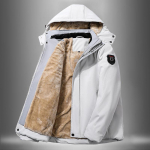 Talvine meeste pluss sametjakk Suures suuruses lahtine polsterdatud kapuutsiga mantel 3XL must