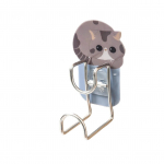 Valamukonks Multifunktsionaalsed kleepuvad konksud Armsad multifilmi kasside stantsivabad koristajad vannitoa k&ouml;&ouml;gi jaoks Vannitoa konksud hall v&auml;rv