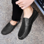 Ehtsast nahast meeste kingad vabaaja luksusbr&auml;nd 2021 Itaalia meeste p&auml;tsid mokassiinid hingavad paadik&auml;snad 38 must