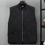 S&uuml;gisene soe vest Meeste polsterdatud mantlid Uued lahtised lukuga varrukateta jakid Talvine Korea stiilis polsterdatud vest 3XL