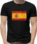 Hispaania lipp Grunge Flag T-s&auml;rk Madrid Barcelona maareisid S