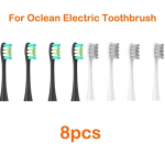 8 tk asenduspead Oclean Flow/x/ X Pro/ Z1/ F1/ One/ Air 2 /se harjapead Pehme Dupont Sonic hambaharja vaakumharjastega 4black 4 grey