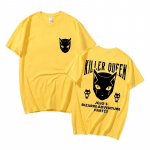 Anime JoJo's Bizarre Adventure Killer Queen kahepoolse tr&uuml;kiga T-s&auml;rk Unisex Naiste Mood Puuvillane T-s&auml;rk Unisex Unisexga Mustad T-s&auml;rgid L