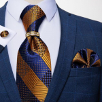 Siidist meeste lipsukomplekt, kaelaside, tasku kandiline mansetin&ouml;&ouml;pide s&otilde;rmus Valikuline pulmapidu N-7329,jz-03